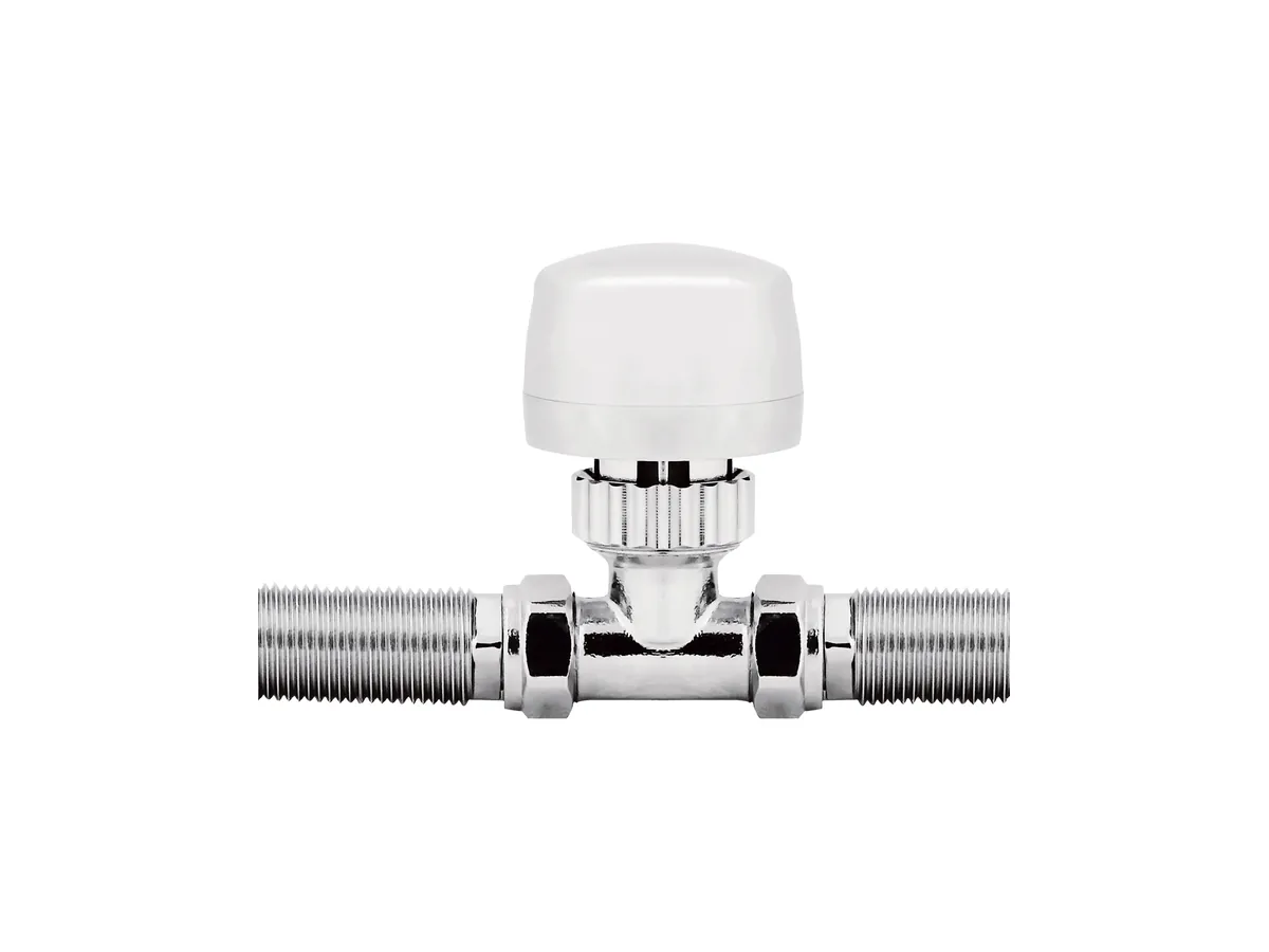 Smart water shutoff valve installed on a water line